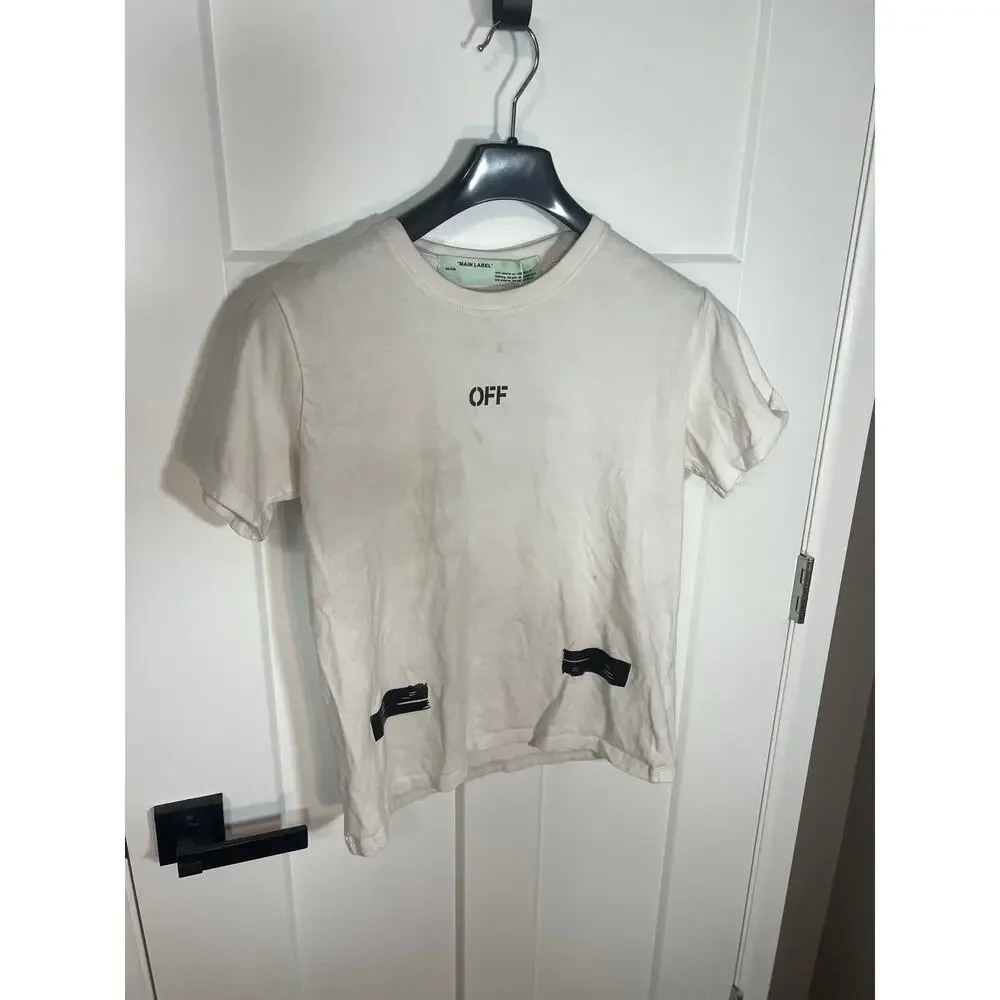 Off White Replica T Shirt Size M Medium Grunge Style 100% Cotton NOT AUTHENTIC - Picture 3 of 5